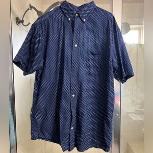 Roundtree & Yorke Dark Blue Geometric Shirt